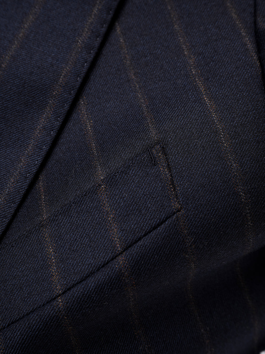 Men's Worsted Virgin Wool Striped Double-Breasted Suit