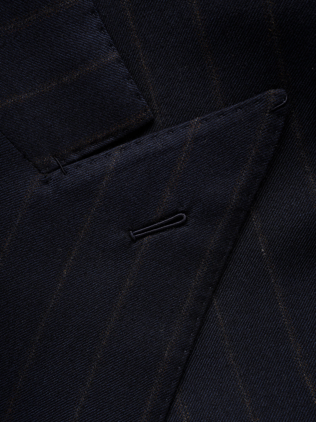 Men's Worsted Virgin Wool Striped Double-Breasted Suit