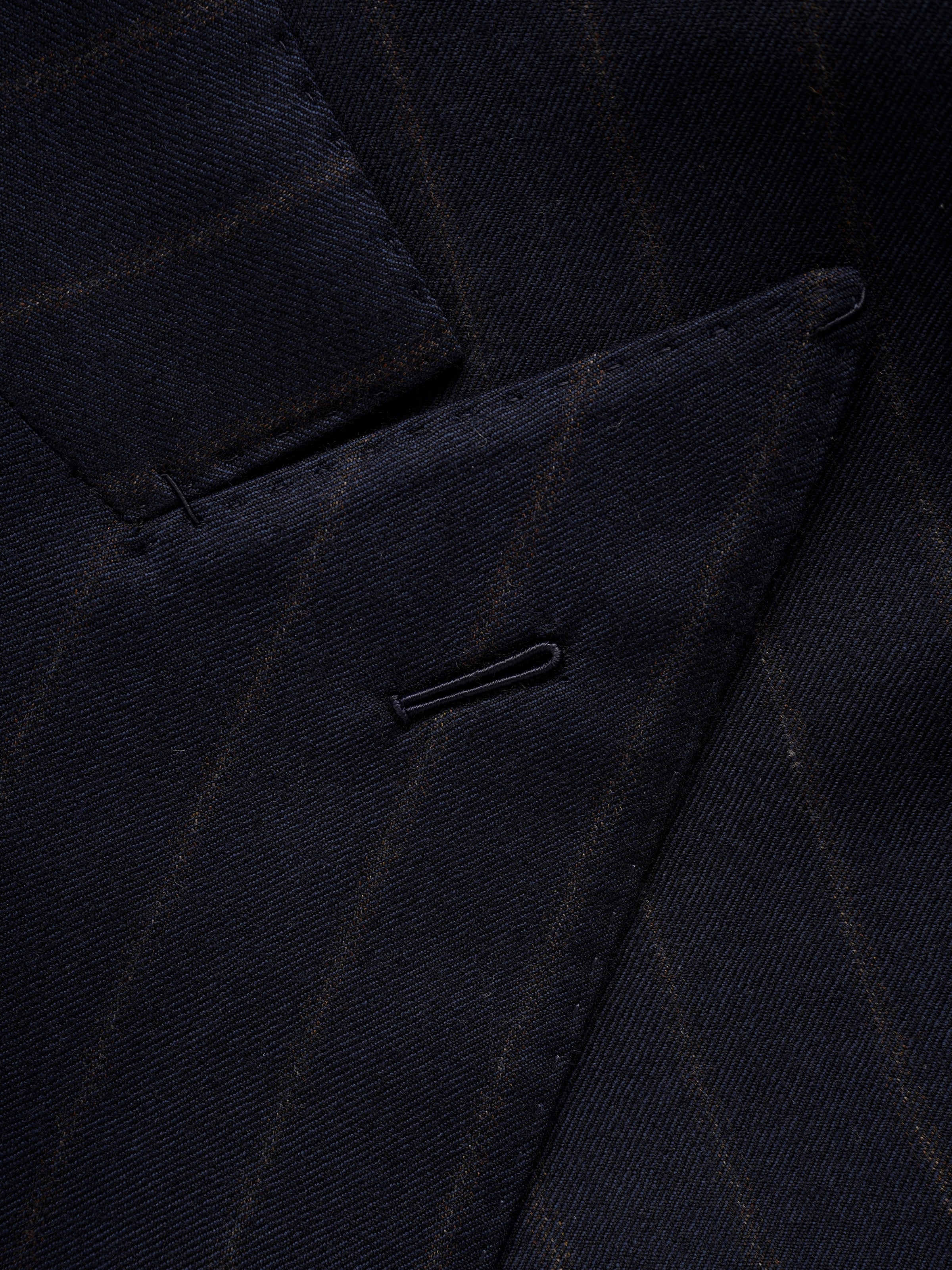 Men's Worsted Virgin Wool Striped Double-Breasted Suit