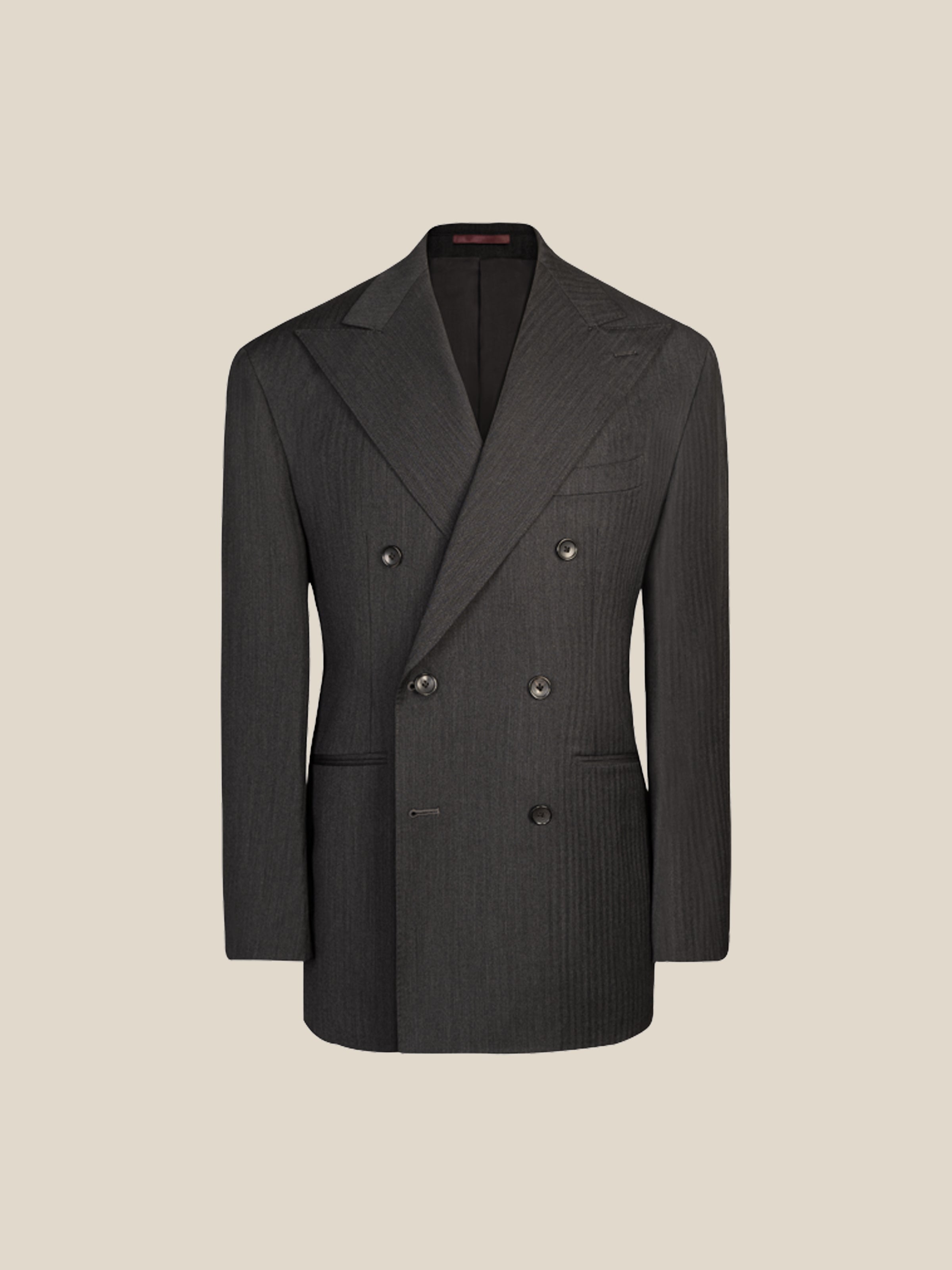 Men's 120S Wool Herringbone Suit