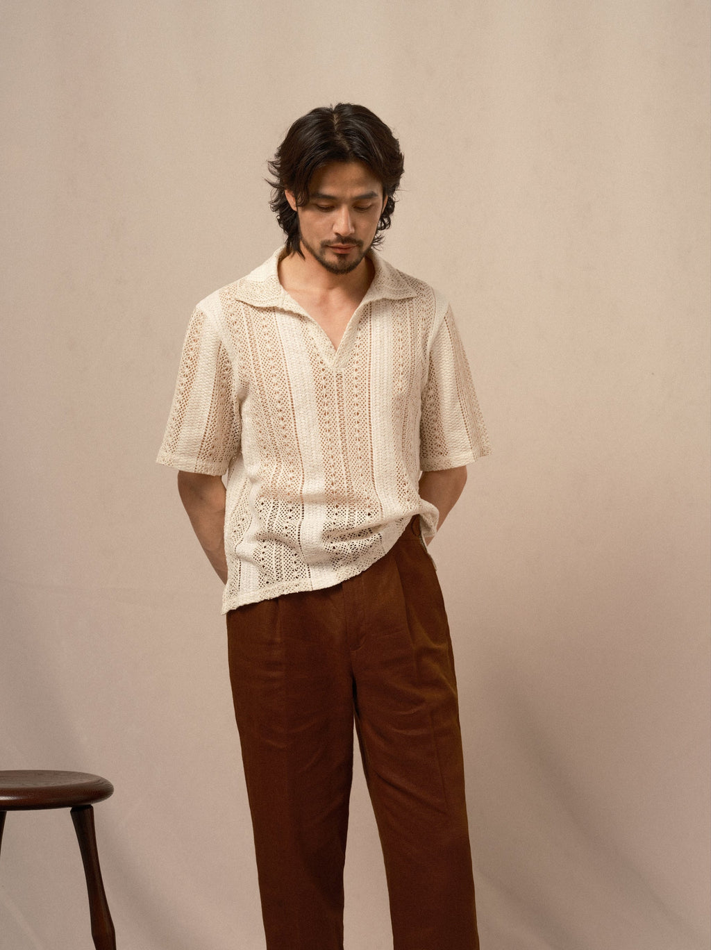 Men's Linen-Cotton Polo Shirt