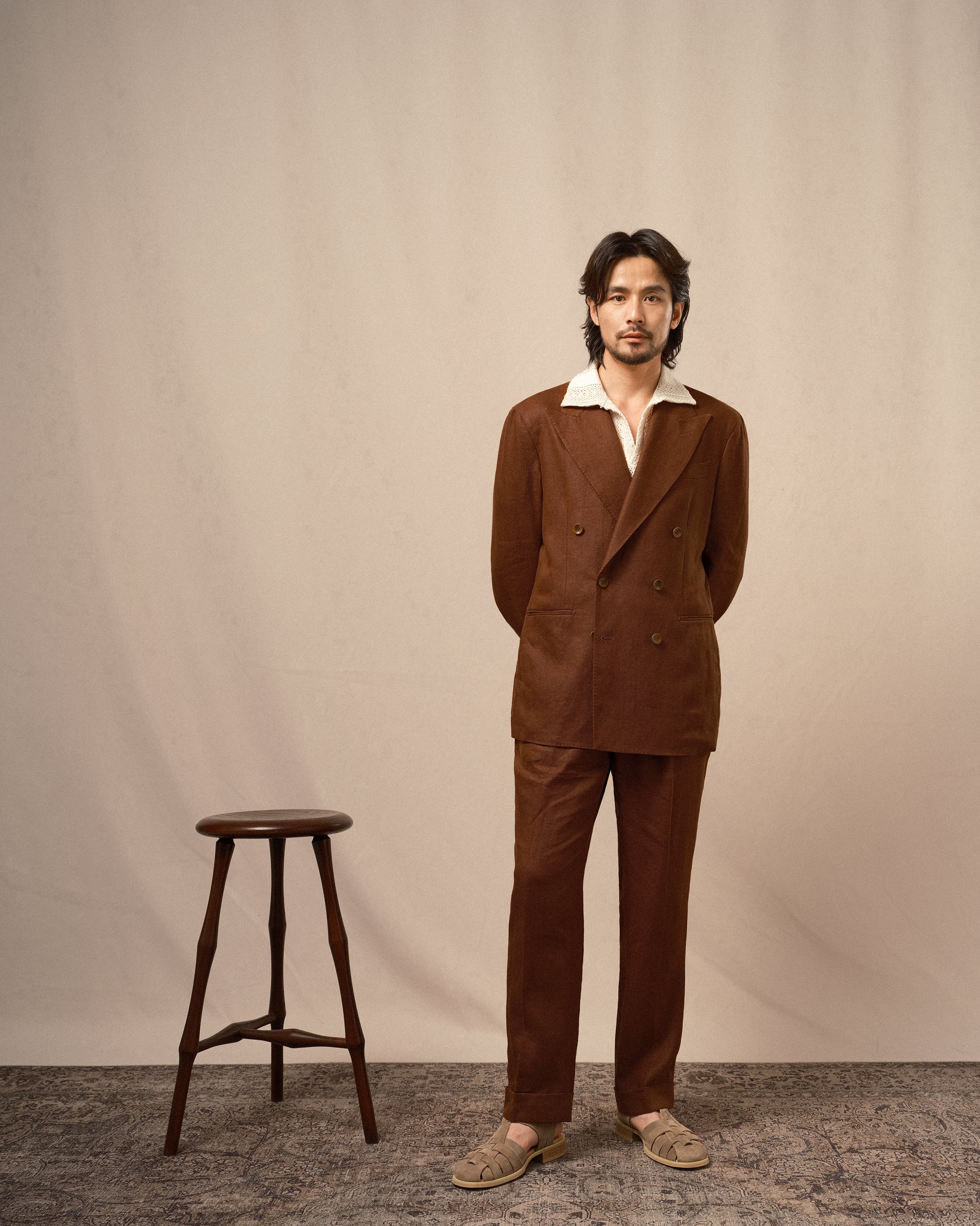 Men's Linen-Cotton Polo Shirt